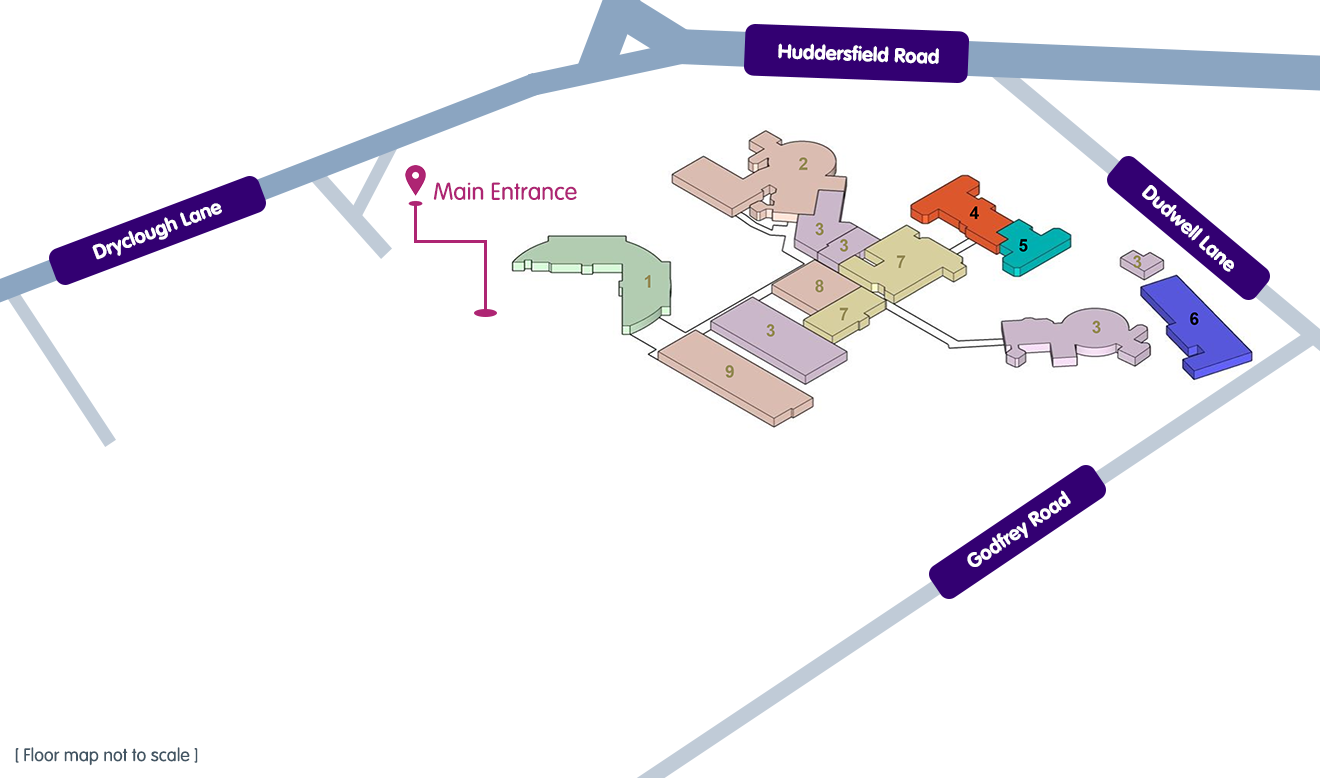 Planned floor plan for the Lower Ground Floor at Calderdale Royal Hospital
