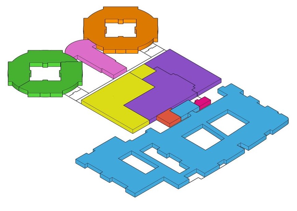 Simplified planned floor plan for the Third Floor at Calderdale Royal Hospital